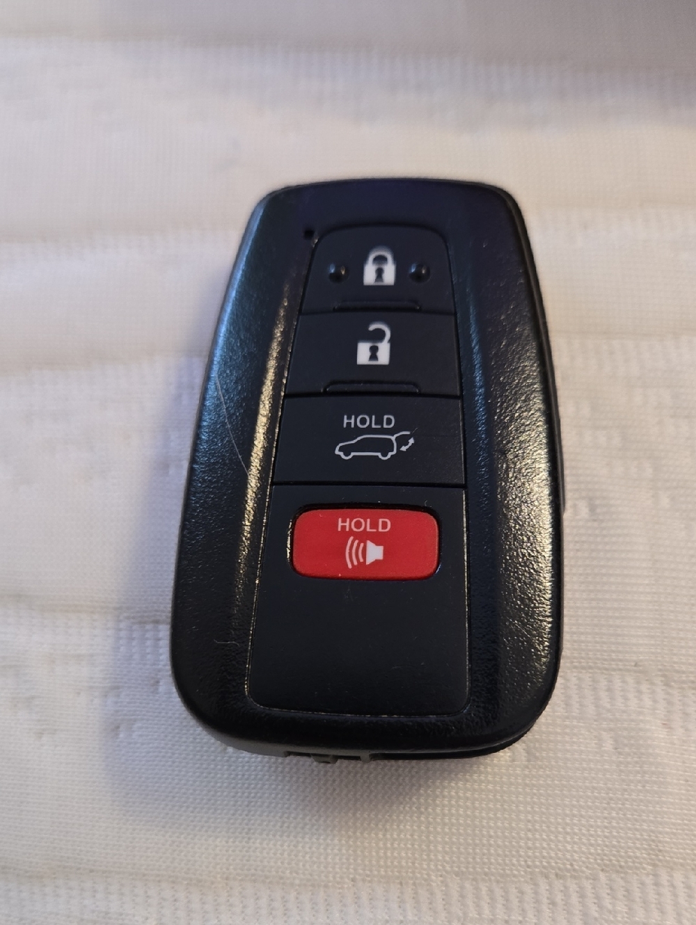 Black Car Key Fob Remote with Red Panic Button